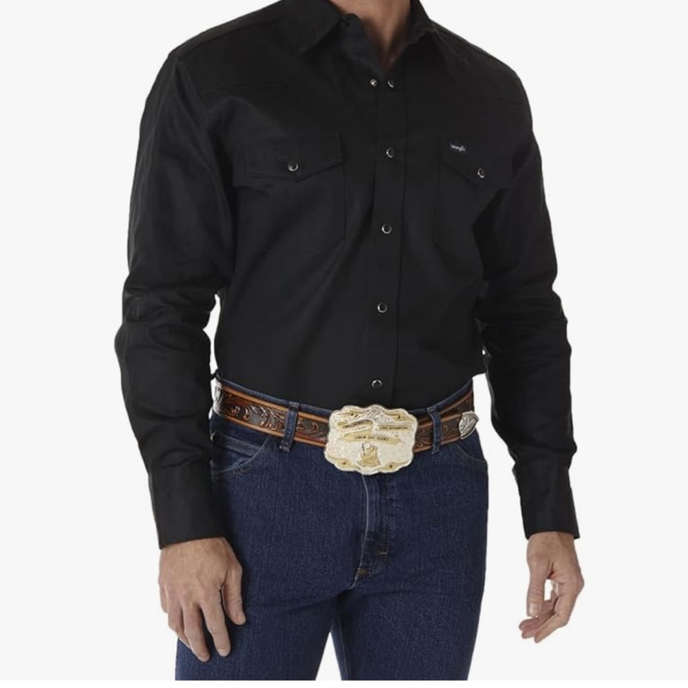 NWT Mens Wrangler Western Cowboy Cut w/Pearl Snap, 3XT